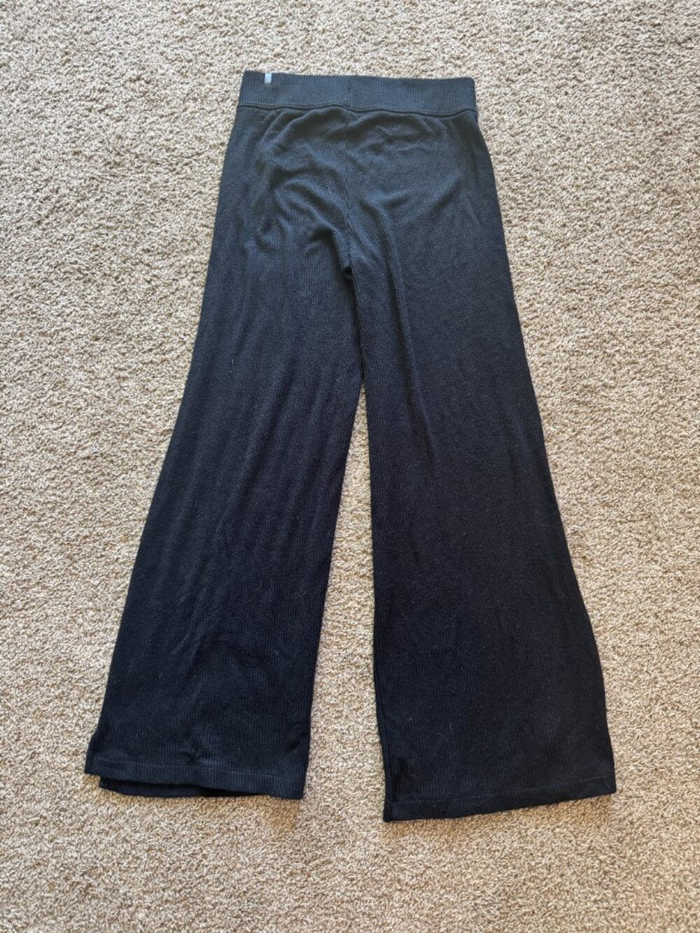 Travis Mathew Ribbed Black Lounge Wide Leg Pants‎ Size Medium - Picture 7 of 7